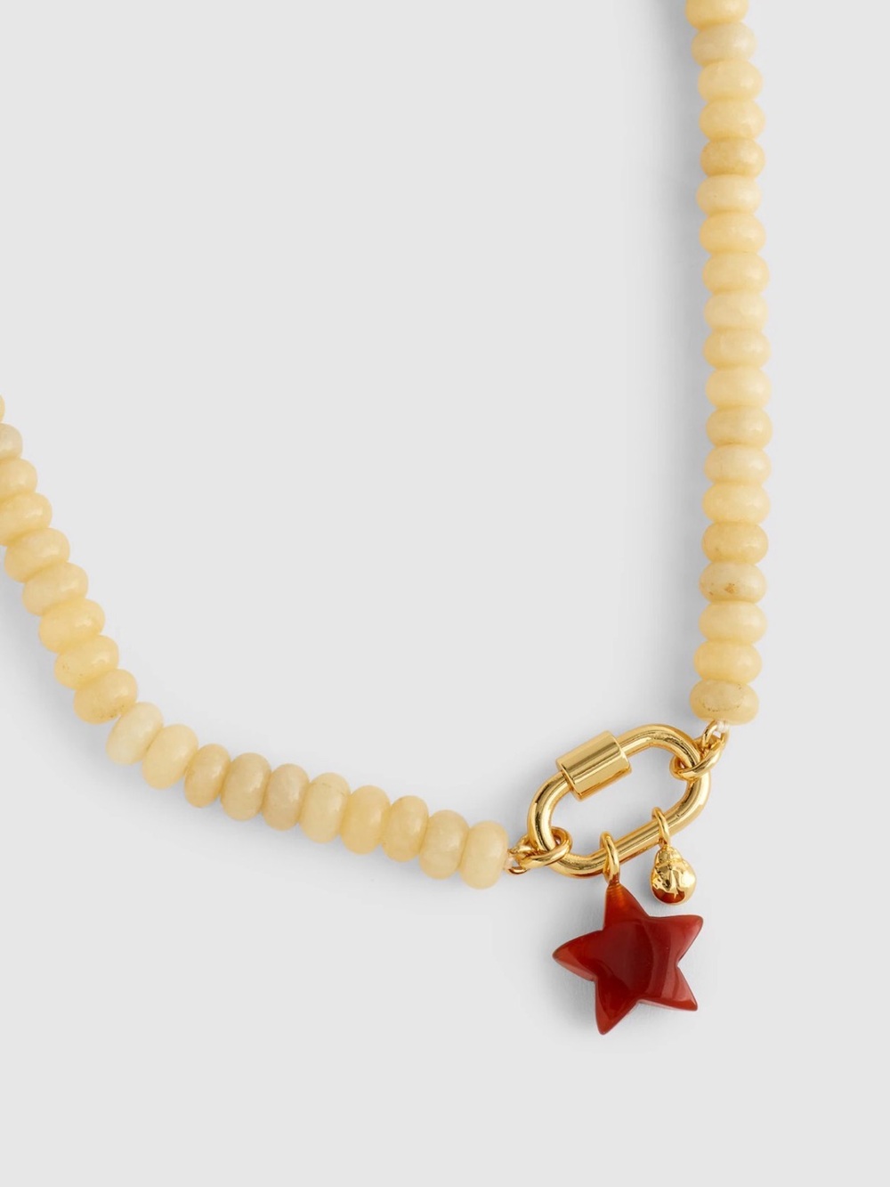 MADEWELL Semiprecious Beaded Carabiner Charm Necklace